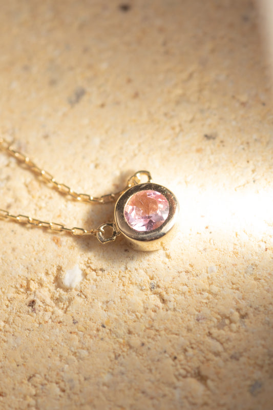 Rose moon necklace